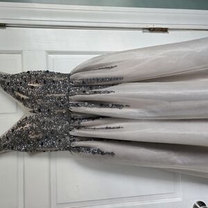 Elegant Gray Sequin Gown